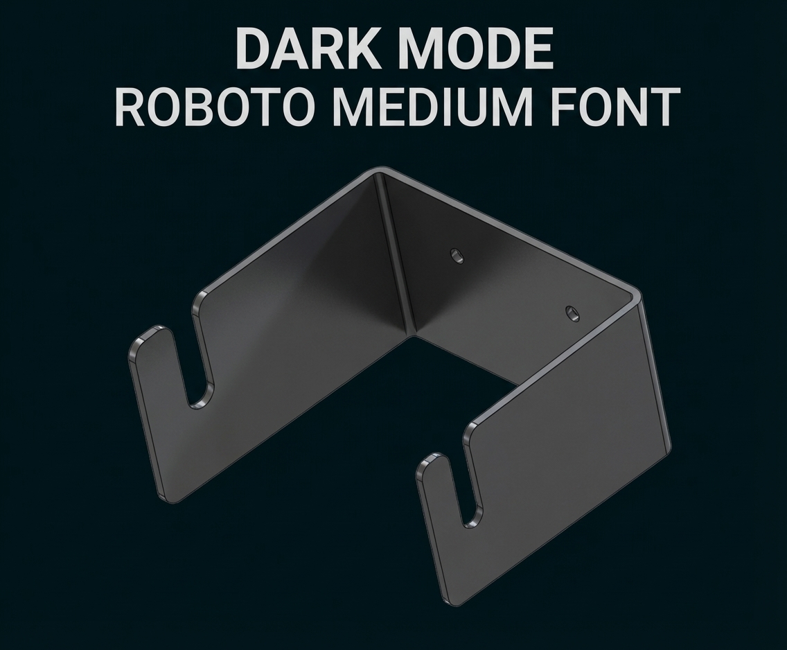 Metallhalterung mit zwei Haken und zwei Schraublöchern